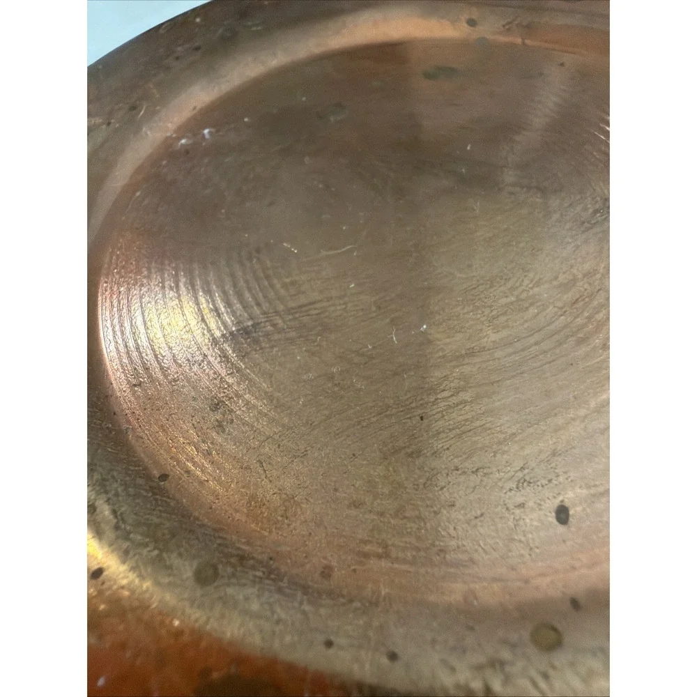 Antique Solid Copper Dairy Milk Measure Pitcher Hand Riveted Farmhouse 7